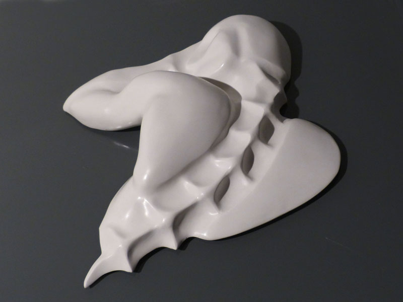 IZA - Isabelle Ardevol - Reverie d'un promeneur solitaire, sculpture resine acrylique, serie Emergences, 2012