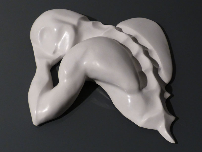 IZA - Isabelle Ardevol - Reverie d'un promeneur solitaire, sculpture resine acrylique, serie Emergences, 2012