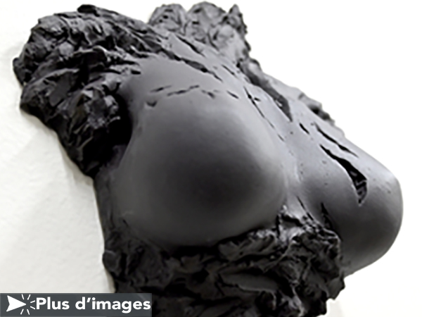 IZA, Isabelle Ardevol - Etats d'Ame, sculpture en porcelaine blanche émaillée - détail - 2024